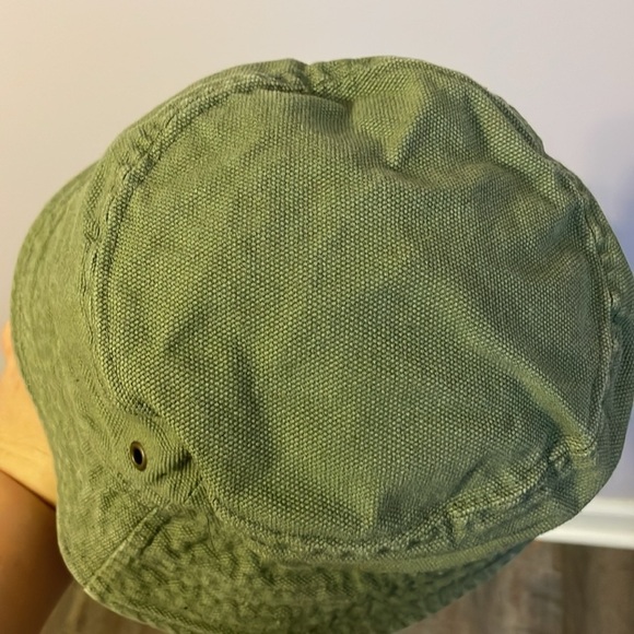 Zara Green Cotton Canvas Bucket Hat size M - Picture 10 of 14
